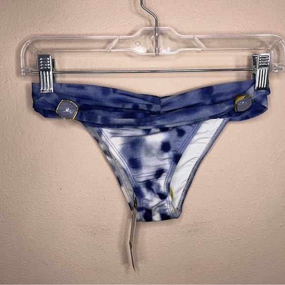 New Small Despi Blue Swim Bottom NWT Abstract Gem Silver Accent Boho Bohemian - Picture 5 of 11